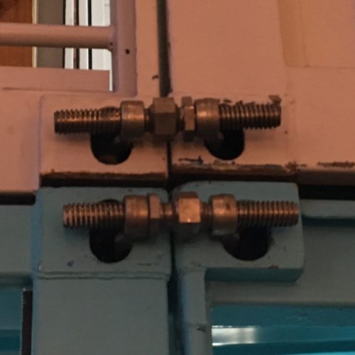 bridge fittings on 2 containers