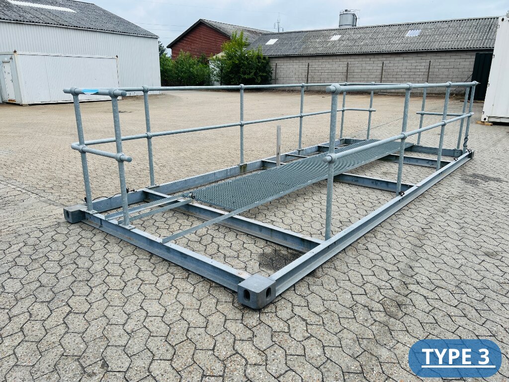20´ galvaniseret platform til container-top uden bund