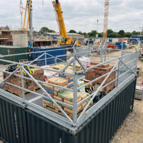 20´ galvaniseret platform til container-top