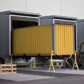 Container ben til ramper – kan holde op til 30 ton, sæt
