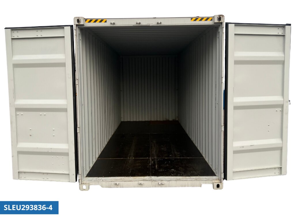 20' HC lysegrå container med mindre skader
