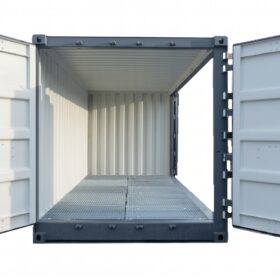 20´ container med sidedøre og med spildbakke, ny
